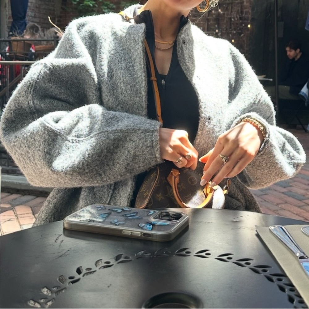 Zara Grey Boucle Jacket